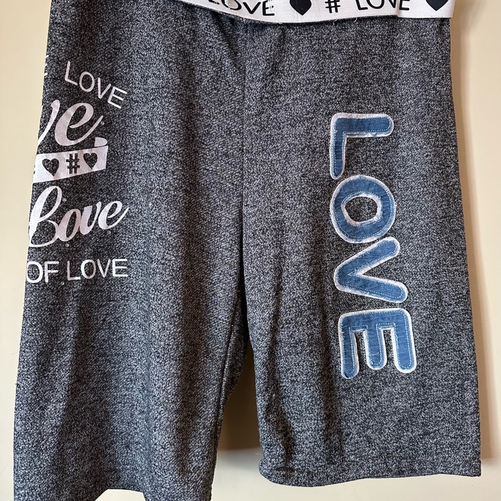 Dept of Love Gray Pajama Shorts